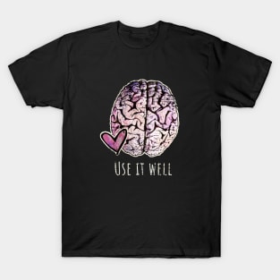 Color human brain watercolor use it well T-Shirt